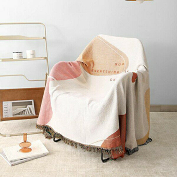 マルチカバー　ソファカバー　多機能　長方形　北欧風　ソファー　1人掛け　2人掛け　3人掛け　大判　ブランケット　毛布　テーブルクロス　ソファーカバー　両面使える　汚れ防止　四季通用　フリンジ付き　水洗い　ソファー保護　おしゃれ　130*180cm