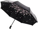 折りたたみ傘 日傘 逆折り式 晴雨兼用 UVカット 遮光 遮熱 軽量 撥水 耐風 携帯便利 8本骨 桜 花柄 紫外線対策 収納ポーチ付き