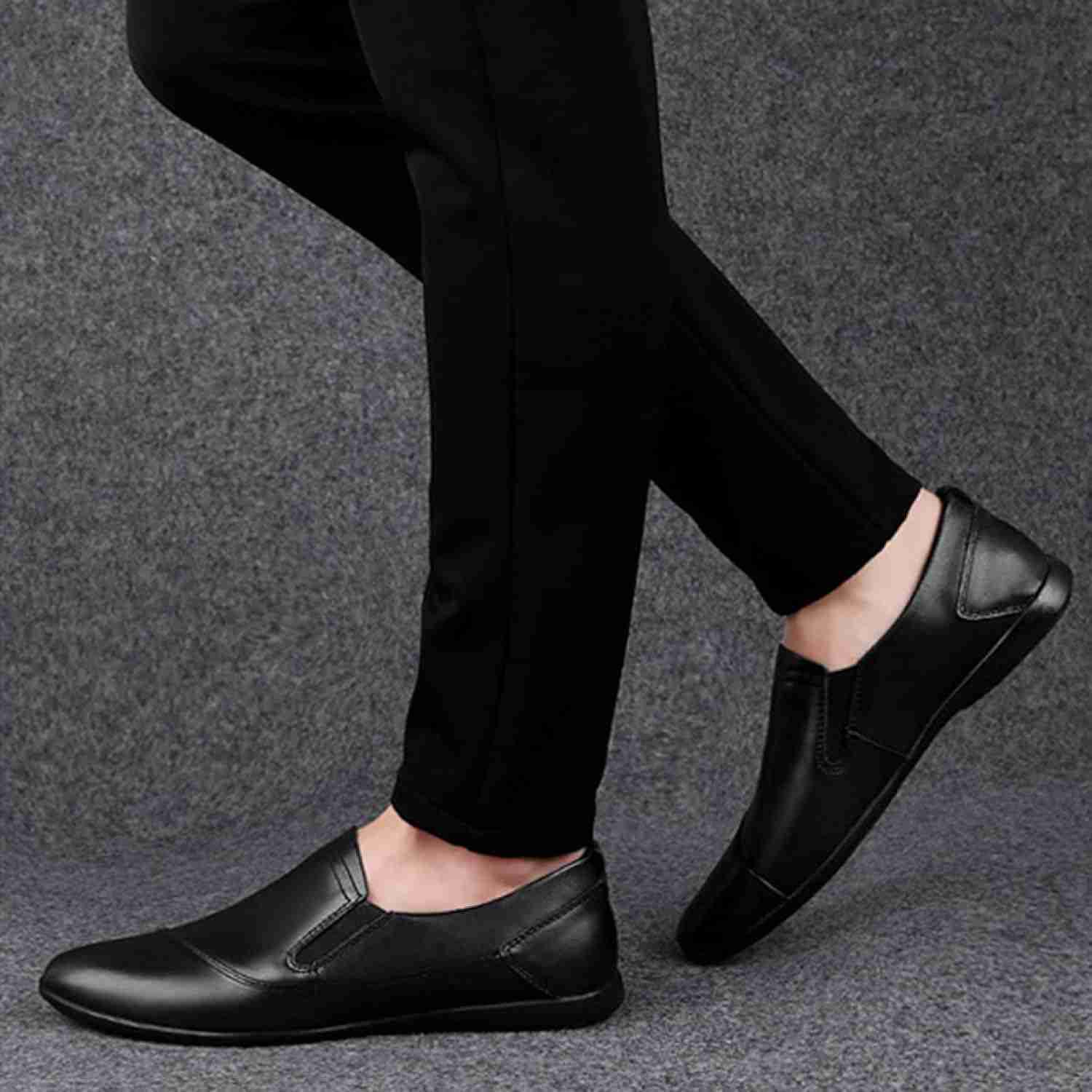 「25％OFFクーポン付き」ドライビングシューズ メンズ 革 ビジネスシューズ 紳士靴 スーツ用 ローファー スリッポン モカシン スリップオン デッキシューズ 男性 夏 通勤 仕事用 黒 茶色 ラウンドトゥ 通勤 通学 lxom-10061414 大森麗萱 サンプル画像3