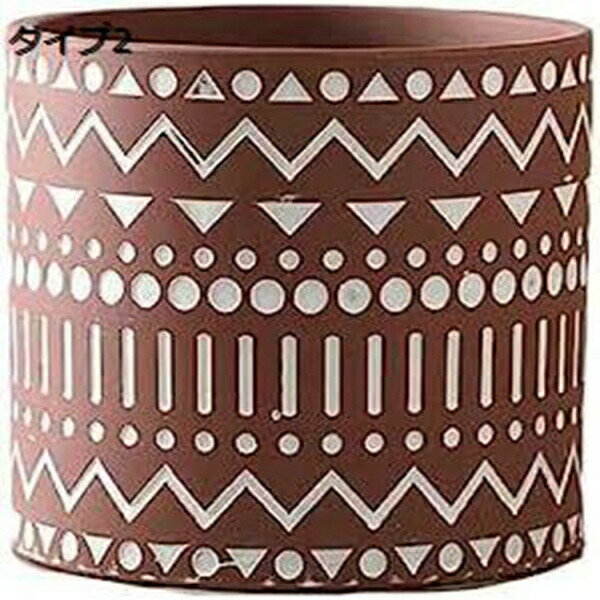 植木鉢 鉢植え 陶器製 シンプル ヨーロッパ調 タイプ2 底穴あり 通気性 インテリア 円筒形 紅陶 室内 ..