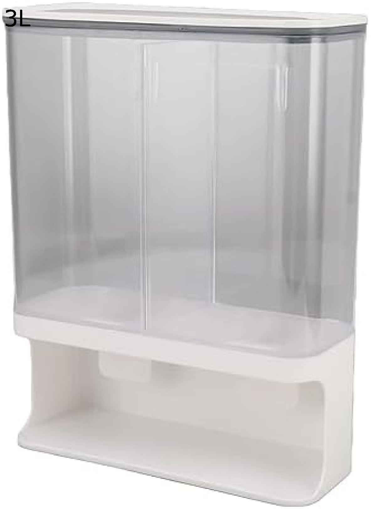 【25%OFFクーポン】気密米びつ プレス式保存しやすい 透明な交換可能なトップ 3L
