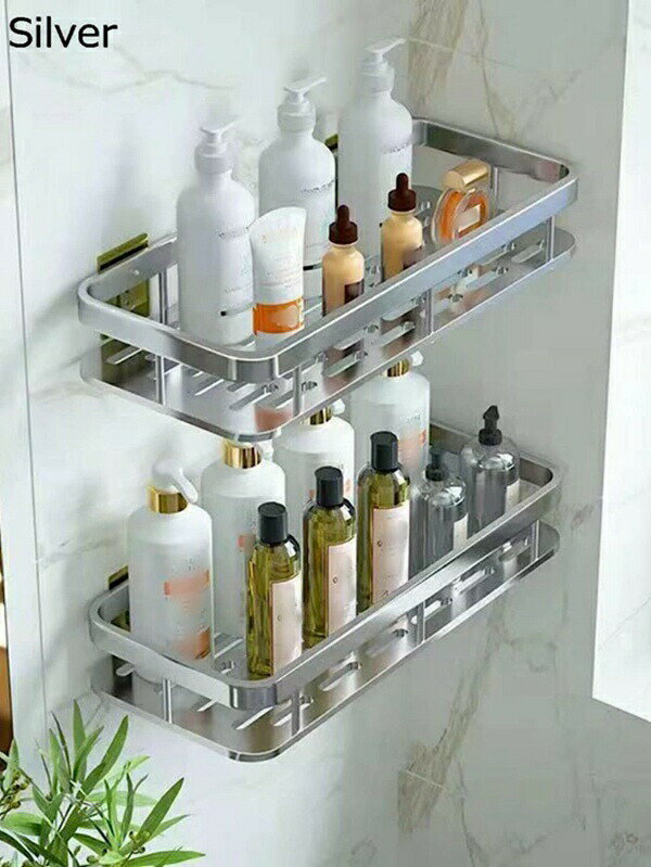 浴室ラック シャンプーラック お風呂ラック 洗面所 お風呂 キッチン壁面収納 1個 ステンレス鋼 バスル..