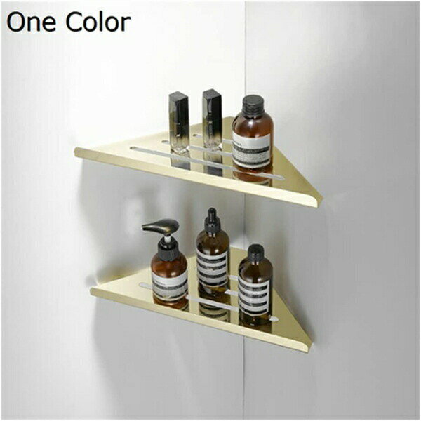 浴室用ラック コーナー三角 バスルーム ステンレス シャワーラック 強力粘着固定 石鹸置き お風呂の壁に 水切り 風呂場 洗面所 収納壁掛け棚