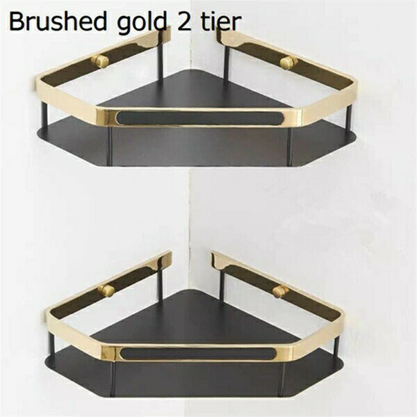 浴室用ラック コーナー三角 バスルーム ステンレス シャワーラック 強力粘着固定 石鹸置き お風呂の壁に 水切り 風呂場 洗面所 収納壁掛け棚