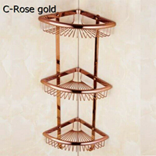 浴室用ラック コーナー三角 バスルーム ステンレス シャワーラック 強力粘着固定 石鹸置き お風呂の壁に 水切り 風呂場 洗面所 収納壁掛け棚