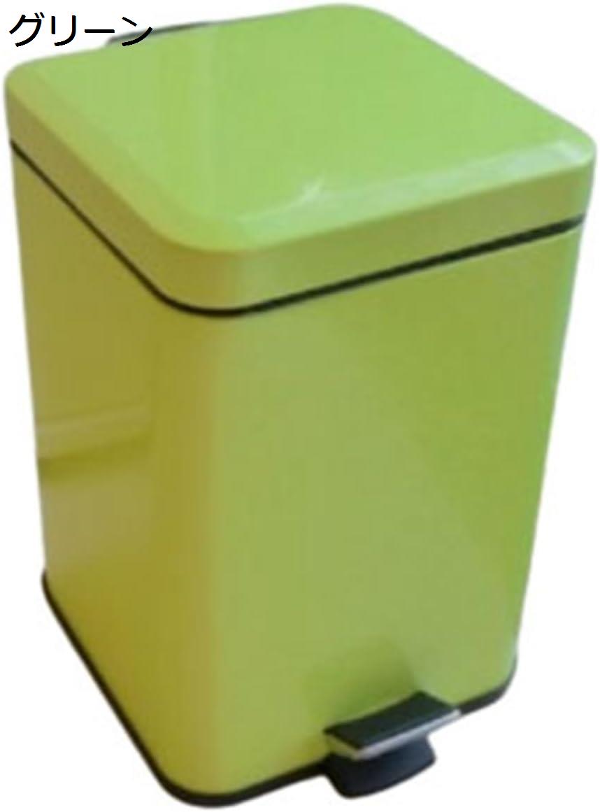 ゴミ箱 ふた付き 6L ダストボックス 角型 ペダル式 ごみ箱 スリム おしゃれ 抗菌 消臭 密閉 音無し 部屋 キッチン リビングルーム トイレ 浴室 オフィス用 スチール ブラウン