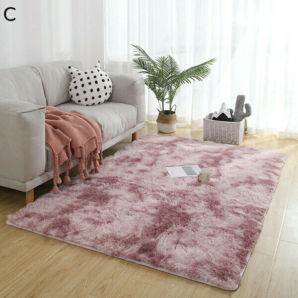 【全店通用25%OFFクーポン】カーペット 長方形 ラグ 洗える 100*160cm シャギーラグ オールシーズン おしゃれ じゅうたん 四角 タイダイ ラグマット 絨毯 滑り止め付き 抗菌 ホットカーペット 床暖房対応 リビ [3]