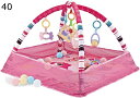 ベビージム 80*80*55cm 音が鳴るピアノ ベビージムマット プレイマット プレイジム 幼児 赤ちゃん おもちゃ付き ベビーおもちゃ 新生児 ライト知育お...