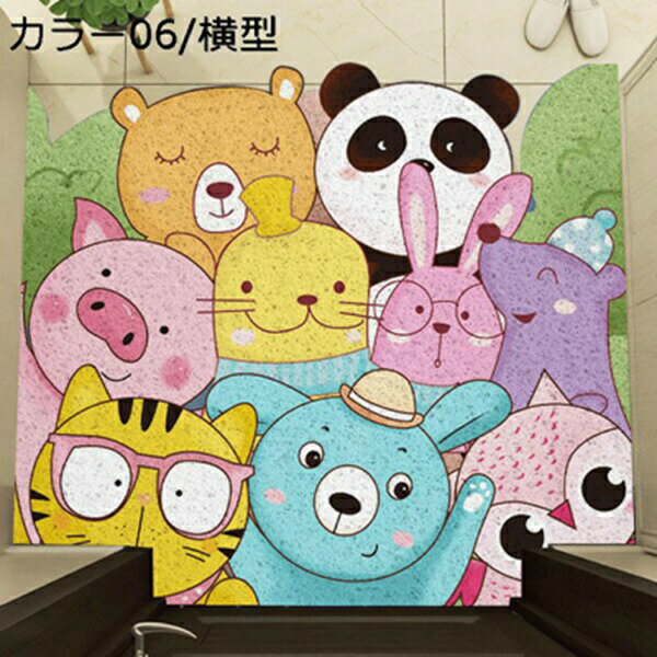 【25％OFFクーポン】玄関マット 動物柄 1畳 1.5畳 屋外 室内 業務用 北欧 おしゃれ PUココヤシ カット可能 低反発 滑り止め 汚れ防止 大きいサイズ ニャンコ 風水 洗える 長方形 不規則形 エレガント 防ダニ 抗菌 防臭 吸音 1年中使えるタイプ 玄関 店舗 廊下 カ