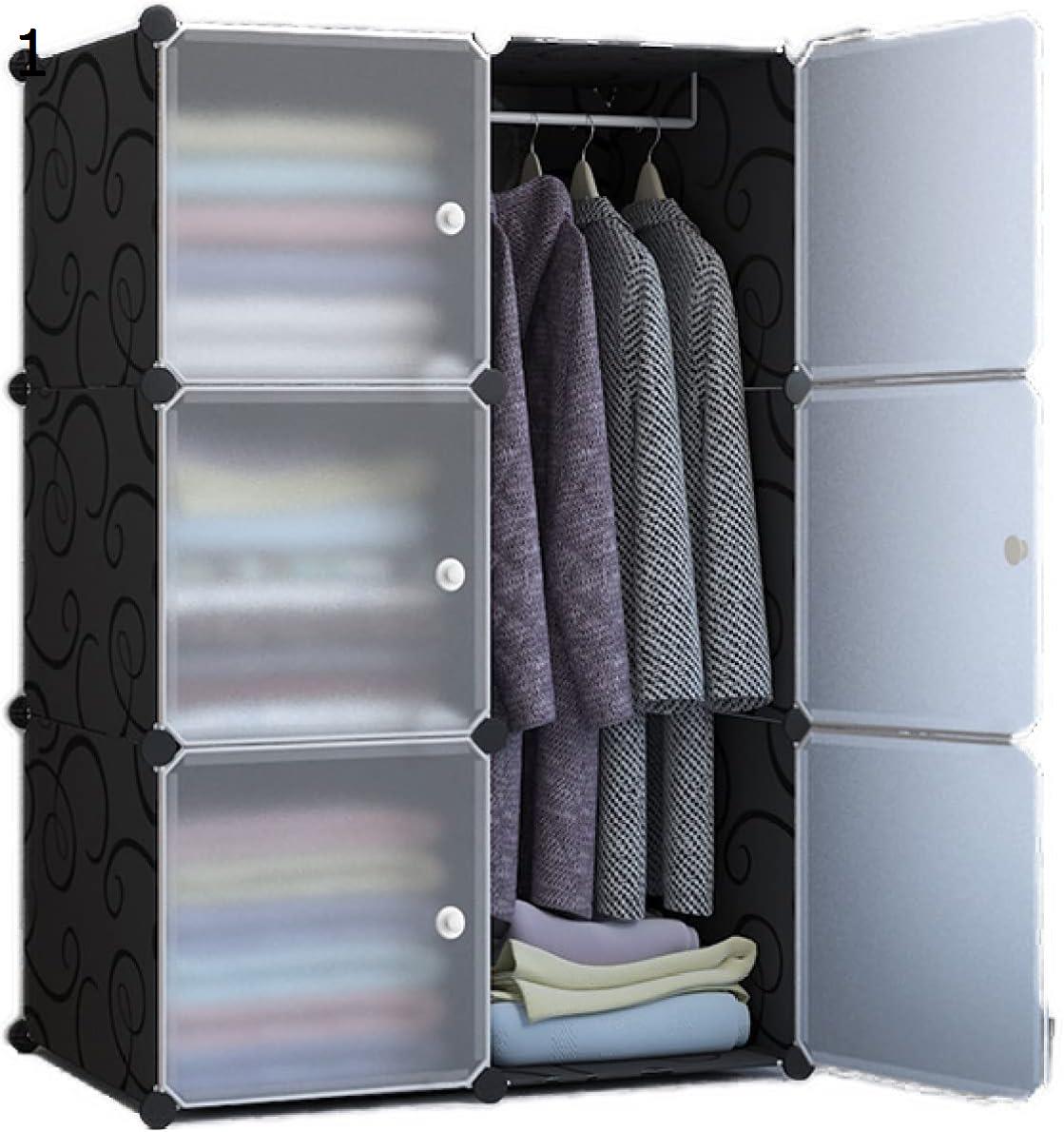 ワードローブ 改良型 組み立て式 クローゼット 環境保護樹脂 鉄筋の骨組 F 耐久性 耐荷重 大容量 衣類..