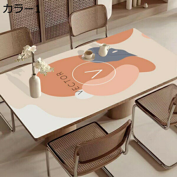 テーブルクロス 撥水 おしゃれ PU生地 テーブルクロス 北欧 テーブルマット 140*180cm 滑り止め 食卓デスクマット ダイニングテーブルマット 撥油 ...