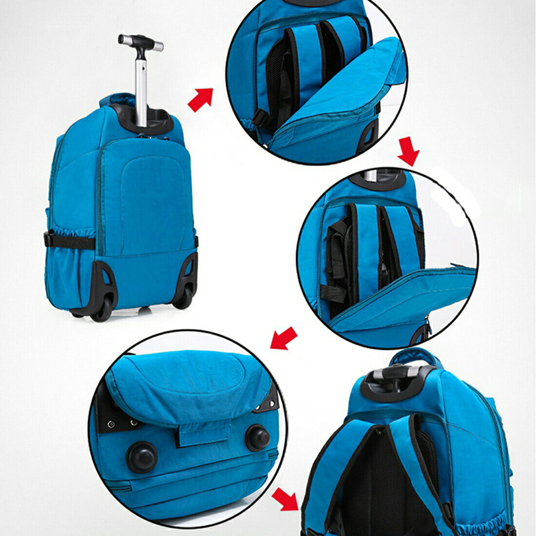 【全店通用25％OFFクーポン】リュックキャリー 3way キャスターバッグ 25L キャリーバッグ 小型 2~3泊対応 2輪 撥水加工 トロリーバッグ メンズ レディース 旅行 合宿 出張 旅行バッグ スーツケース lxom-10052898 大森麗萱 サンプル画像3