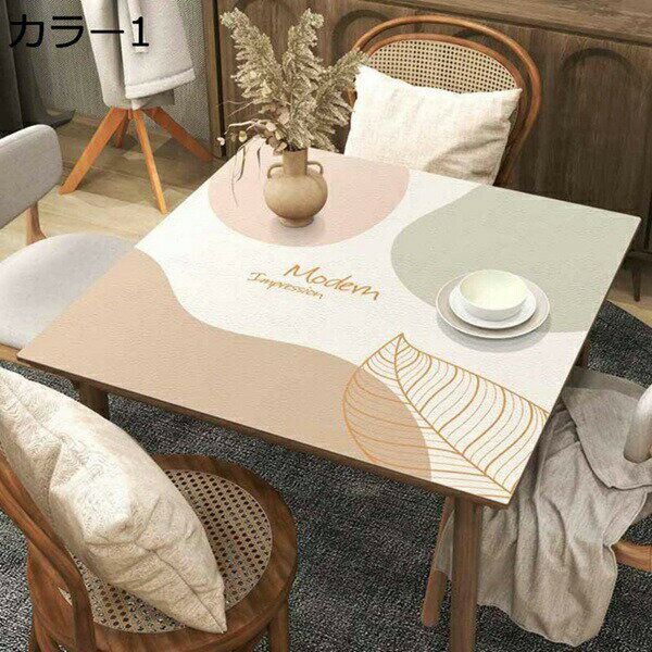 テーブルクロス 防水 中華風 PUレザー 柔らかい INS風 テーブルマット PVC製 撥水 すべり止め 丸テーブルクロス 家用 業務用 テーブルカバー 汚れつきにくい デスクマット 耐久 カラー 耐熱 80*80cm オールシーズン 夏 冬 プレゼント