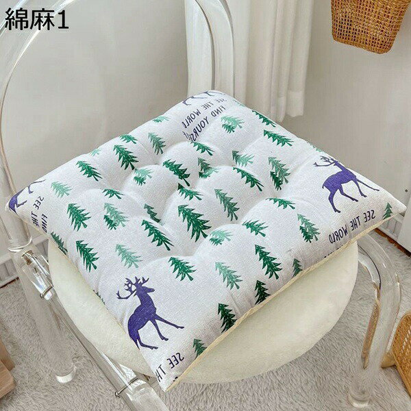 クッション　椅子用　ざぶとん　ふわふわ　柔らかい　厚め　お尻に優しい　高反発　体圧分散　オールシ..