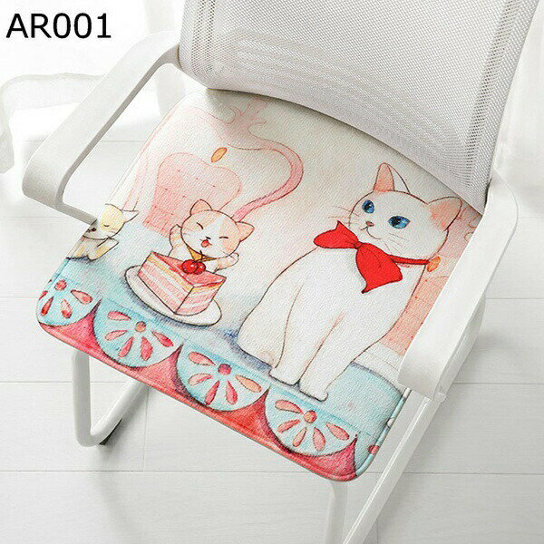座布団　椅子用　ひも付き　滑り止め　シートクッション　ふわふわ　座り心地いい　オールシーズン　猫柄　漫画　かわいい　体圧分散　持ち運び　座面クッション　ダイニングチェア用　オフィス　在宅勤務　読書　正方形