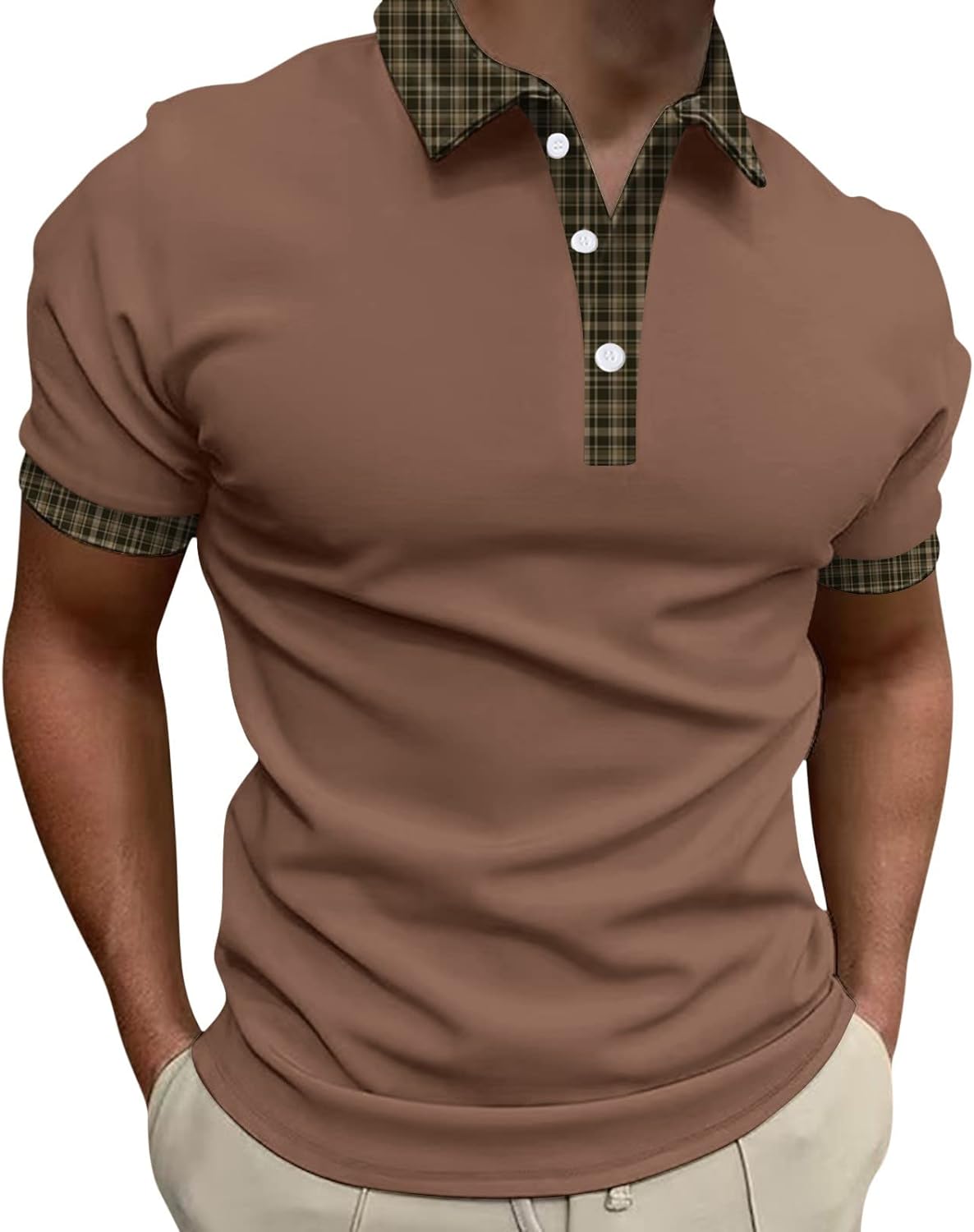 メンズ ポロシャツ poloシャツ 細め カットソー 細身 スリム ワイヤー襟 夏物 無地 ボタンダウン 消臭機能 ポケット付き UVカット カジュアル 襟付き...