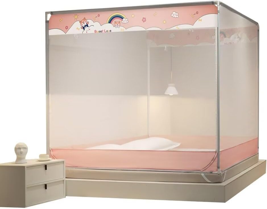 蚊帳 キャンプ式 モスキートネット ワンタッチ 底面付き 虫除けネット 蚊よけ 虫除け 夏 蚊対策 ムカデ..