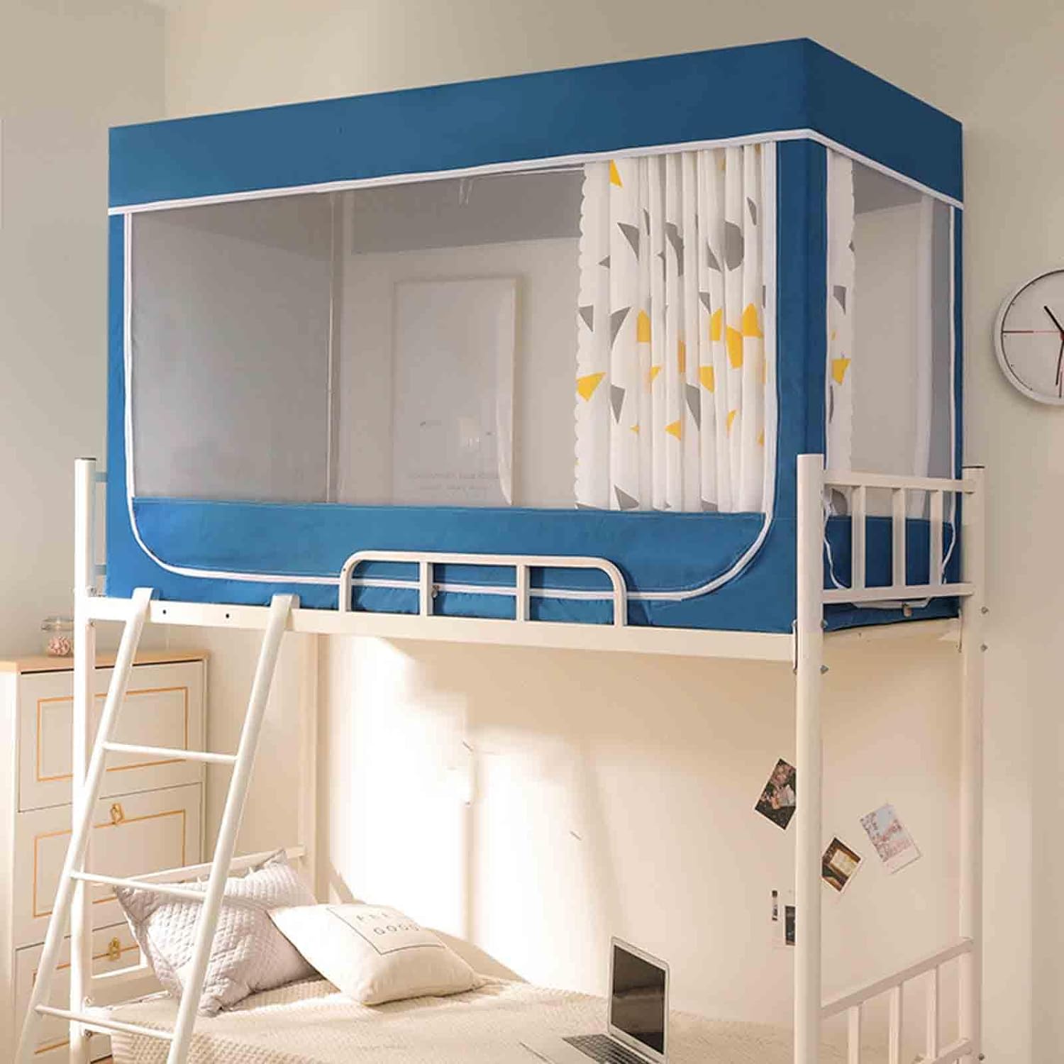 蚊帳一人用キャンプ テントモスキートネット自立 おしゃれベッド用 室内テント式シングル二段ベッド用..