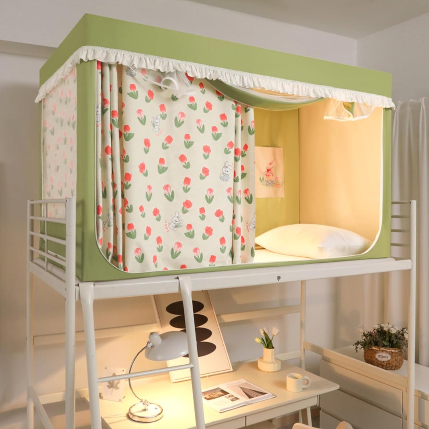 蚊帳 学生寮 室内カーテン 学生蚊帳 上段と下段蚊帳 シングルベッド 多機能 遮光 通気性 防虫 防蚊 防..