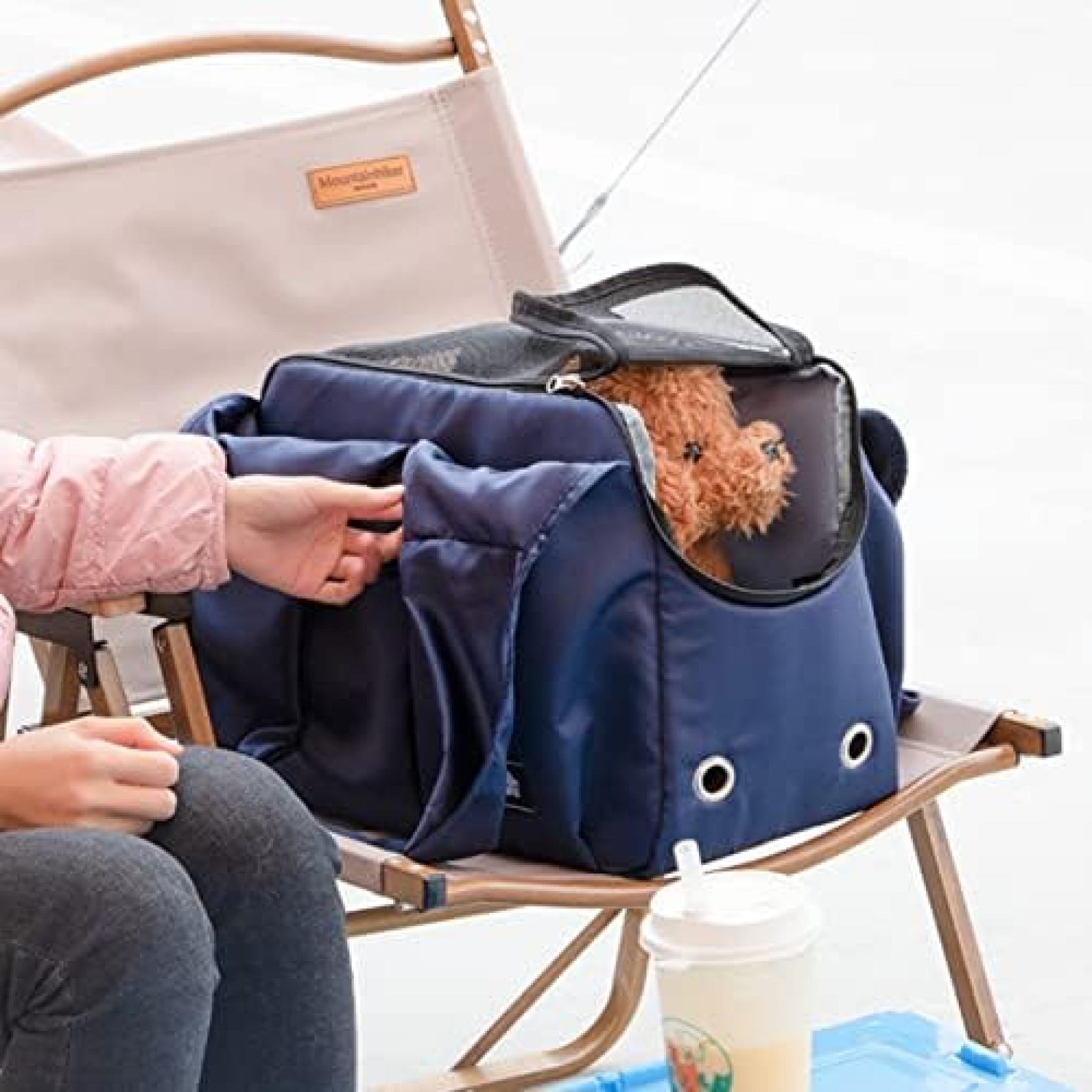 【全店通用25％OFFクーポン】ネイビー 猫 M 犬 うさぎ 小動物兼用 2WAY ペットキャ...