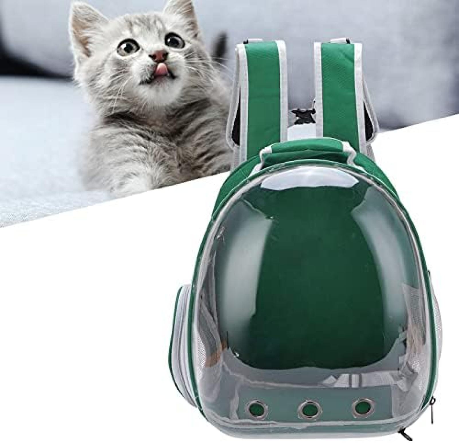 【全店通用25％OFFクーポン】猫リュック スペースカプセル 透明 ペット シャボン玉...