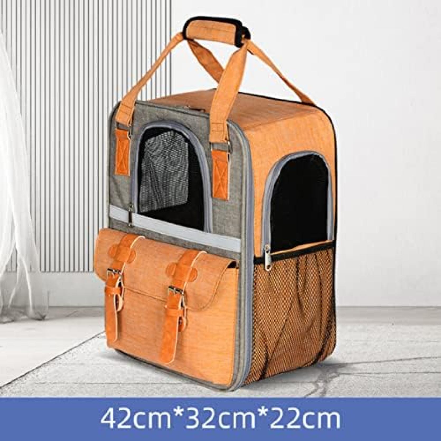 【20%OFFクーポン〜】通気性ペットバッグ 42*32*22 ペットリュック ペットキャリー...