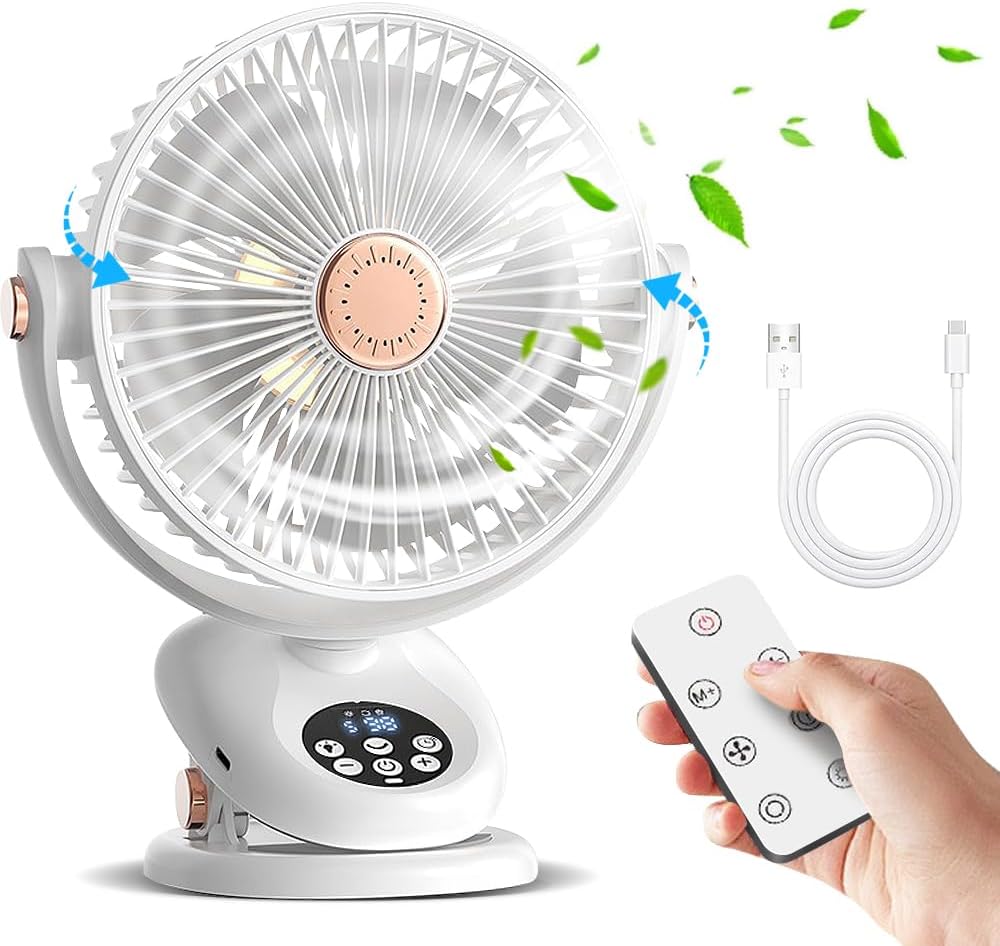 扇風機 自動首振り タイマー LEDライト付き 卓上扇風機 風量5段階調節 LCD残量?風量段階表示 リモコン アロマ対応 クリップ扇風機 壁掛け扇風機 せんぷうき 扇風機 静音 ファン 扇風機 小型