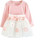 ベビー服 女の子 ワンピース 花 ボウ チュールドレス 子ども 長袖 ミニ プリンセススカート春秋冬 カジュアル 子供服 かわいい フォーマル パーティードレス 七五三 通園 通学 結婚式 発表会 女