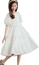 子供服 女の子 ワンピース ガールズ ロングワンピース フォーマル ドレス キッズ パフスリーブ 半袖 夏服 カジュアル 通園通学 発表会 入学式 卒業式 受験面接 七五三 Aライン 普段着 結婚式