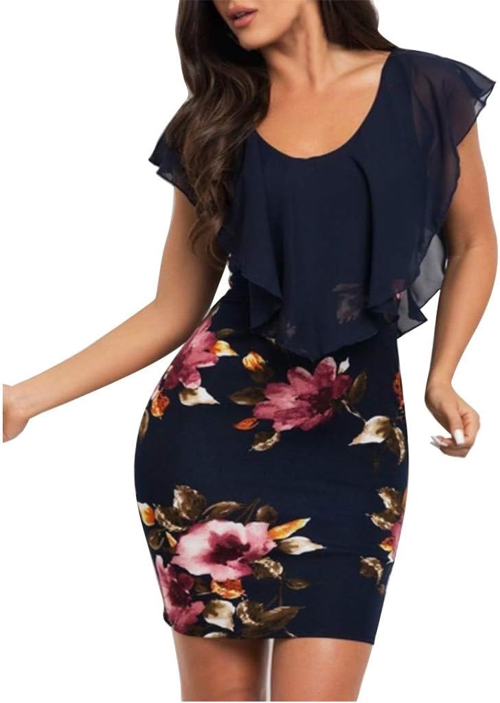 セクシー ワンピース レディース 半袖 クルーネック タイトワンピース スリット 膝丈 ドレス グラデーション カジュアル ワンピース 春夏秋 薄手 ボディコンワンピース タイト 着痩せ 大人 普段着