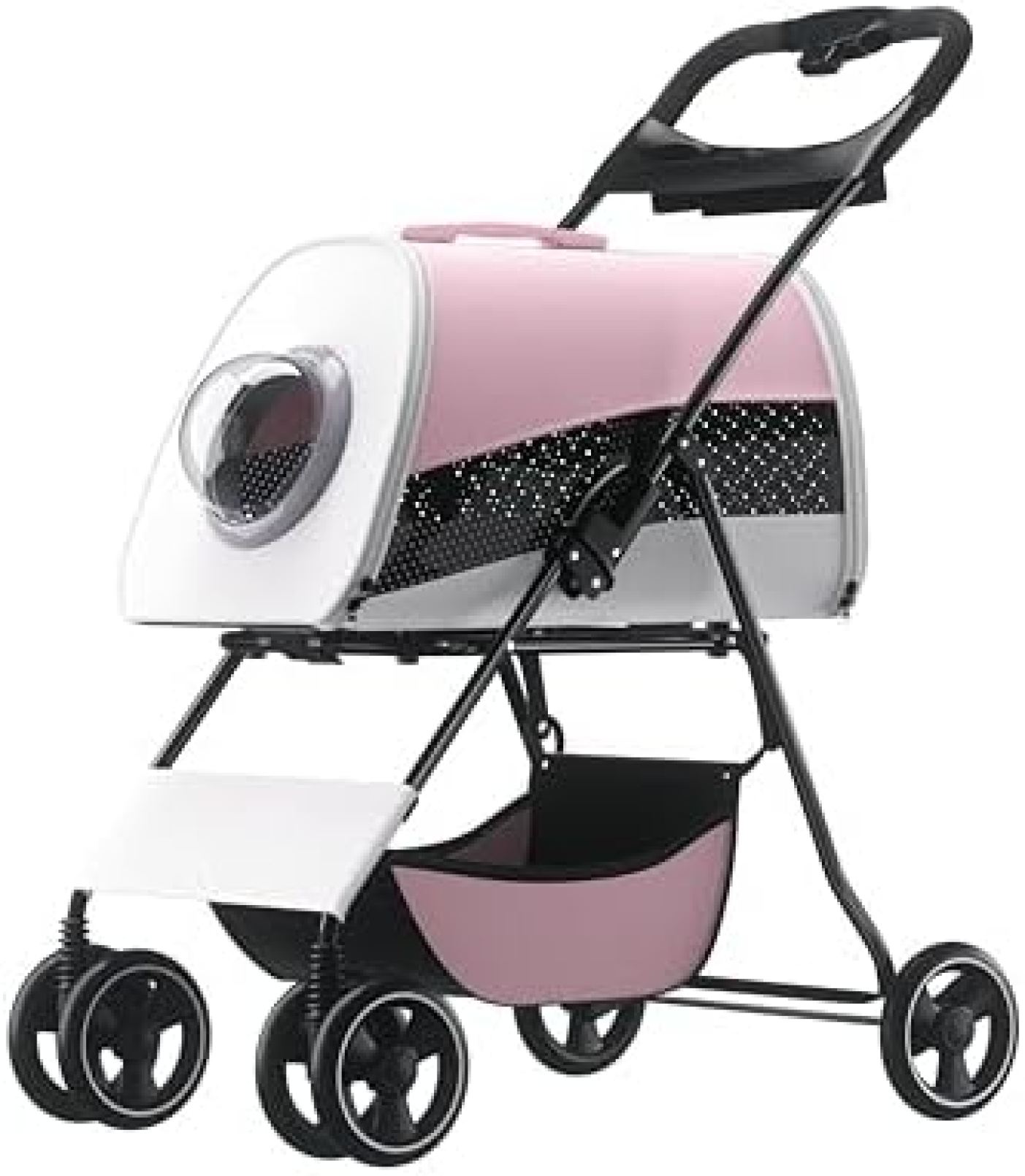 ペットカート 猫犬 ベビーカー アルミ 分離型 収納 コンパクト 3Way 折りたたみ 4輪 小型犬 中型犬 軽量 耐荷重15KG 外出便利 後輪ブレーキ付 猫 前輪360°回転 飛び出し防止 組み立