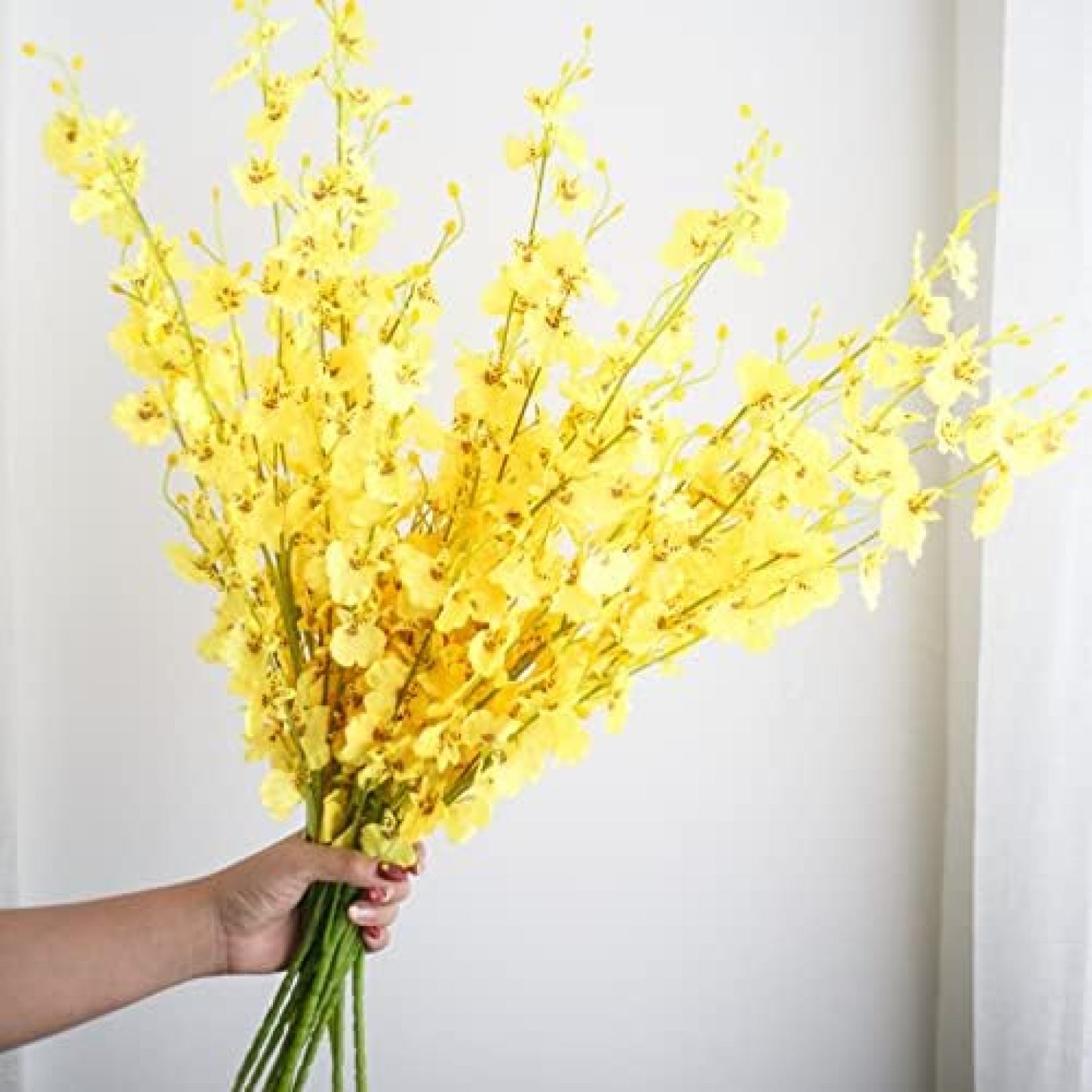 造花 インテリア オンシジューム 花束 モランディ オーナメント アートフラワー 北欧風 おしゃれ 転居 誕生日 室内 家、玄関、喫茶店 結婚式 パーティー 飾り プレゼント