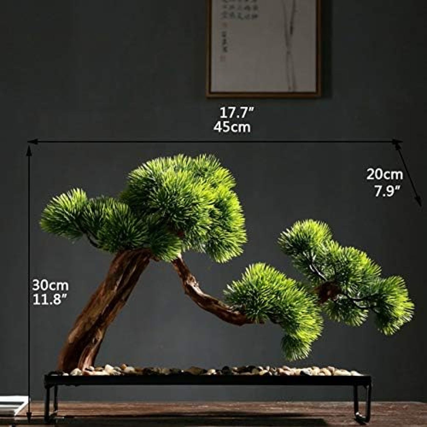 「25％OFFクーポン付き」人工植物 デスクトップの装飾現実的なフェイク盆栽の木の...
