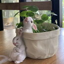 鉢カバー おしゃれ プランター 北欧 うさぎ ウサギ 兎 置物 プランターカバー かわいい 植木鉢 フラワーポット 植木鉢カバー 花 容器 玄関 うさぎ ガーデニング雑貨 ベランダ ウサギ雑貨 バスケ