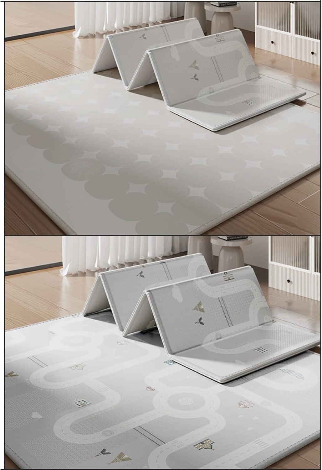 ベビープレイマット 150*180*2cm 折り畳み式 両面使用可 防水 防音 ジョイントマット 赤ちゃん キッズ用プレイマット シンプル おしゃれ 衝撃緩和 安全 無毒 無味 出産祝い ルームマット