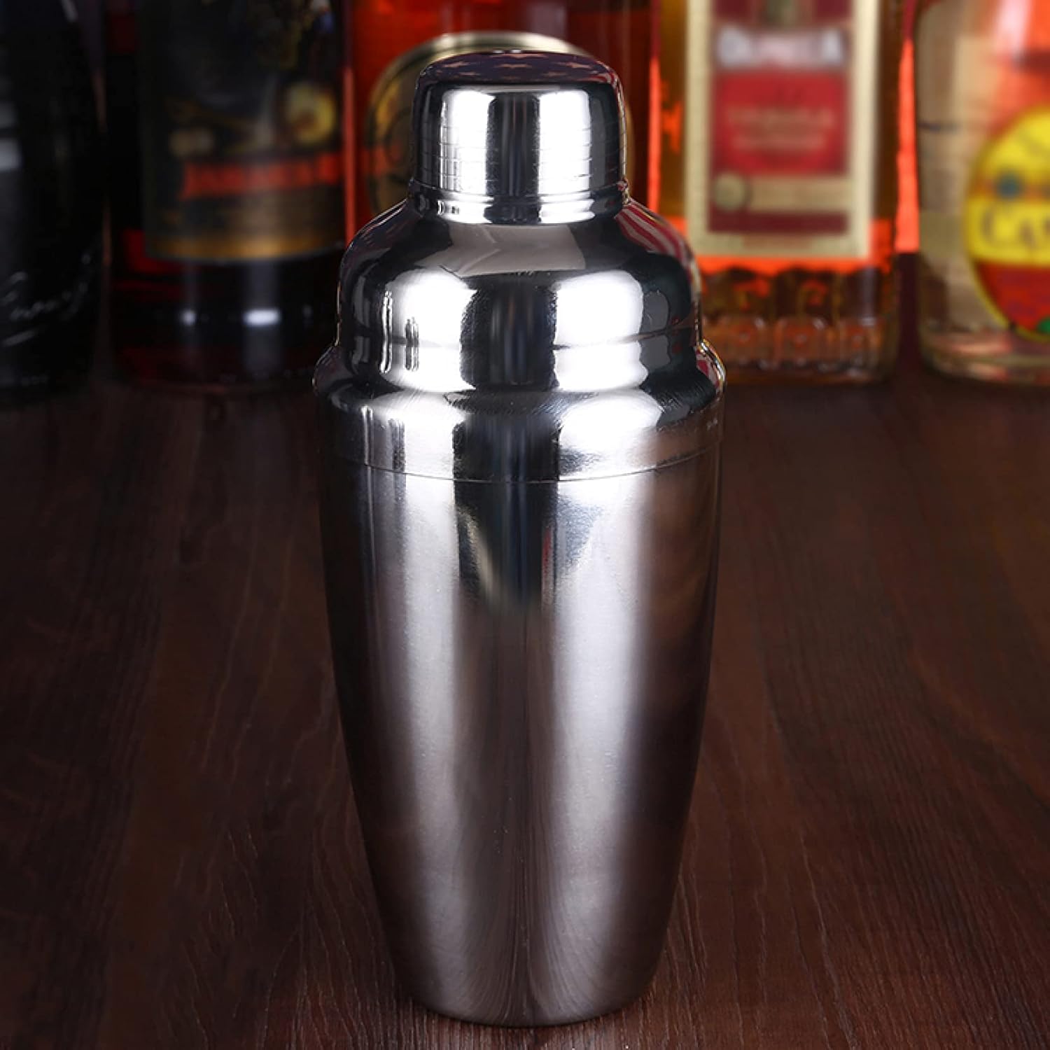 シェーカー ステンレス 550ml O型 スノーグラムカップ ーテンダーツール 丸キャップ付 一般的に使用される バーアクセサリー バーテンダーツール
