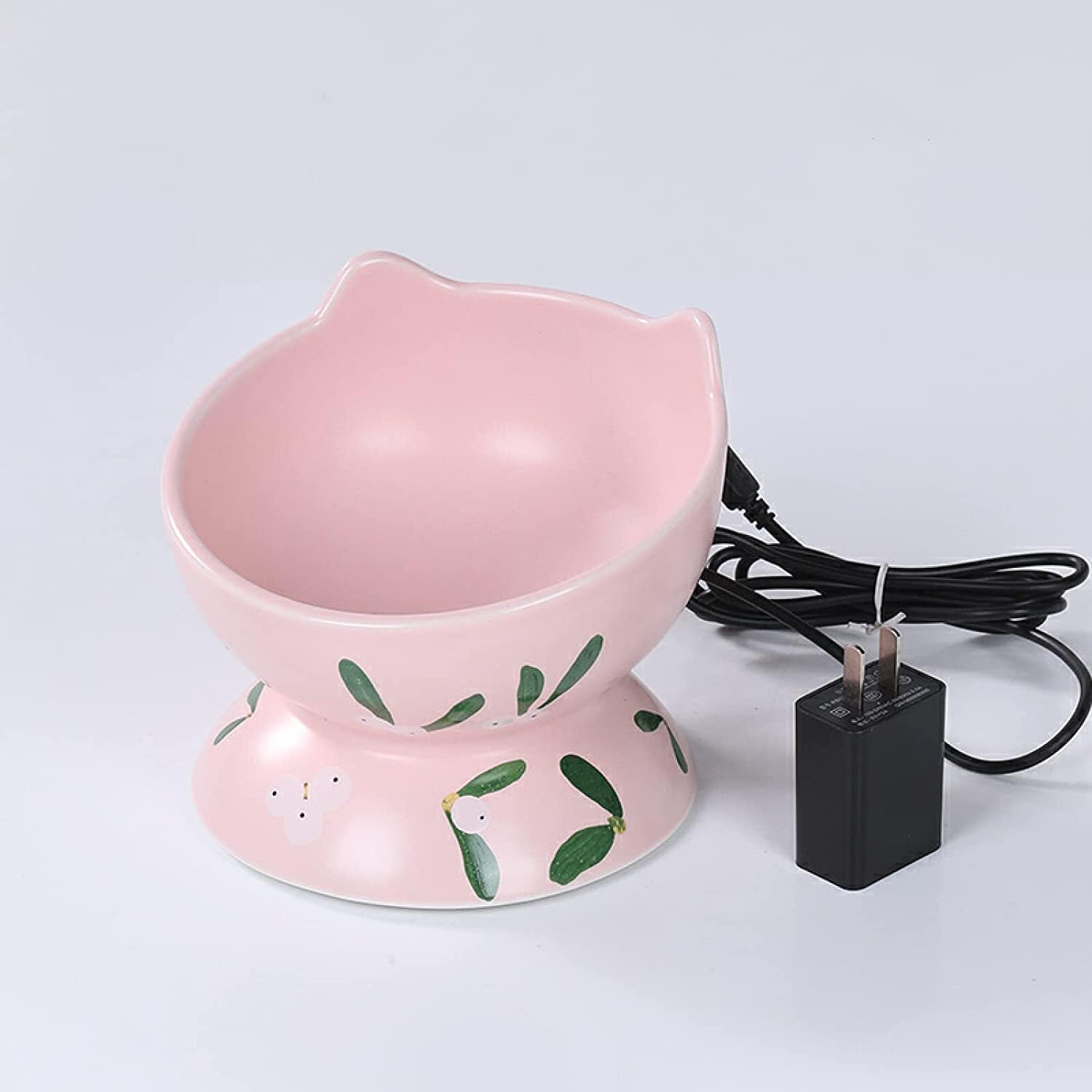 ペットボウルペットスマートヒーティングボウル猫と犬はステンレス鋼の洗面器を食べたり飲んだりする加..