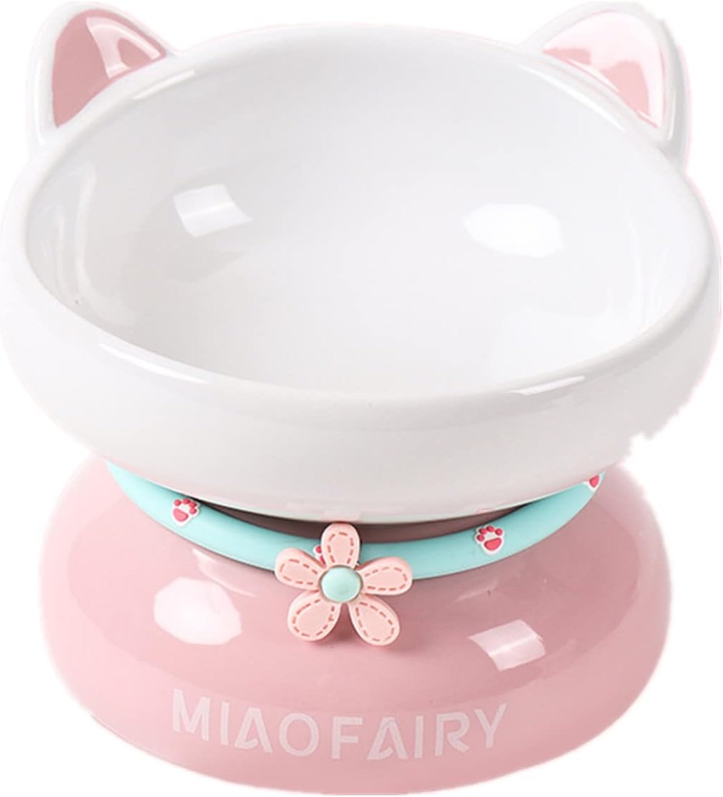 猫 犬用 食事台 フードボウル 犬 食器 給食器 ペットボウル 斜め 餌入れ 皿 猫と犬えさいれ陶器食器エ..