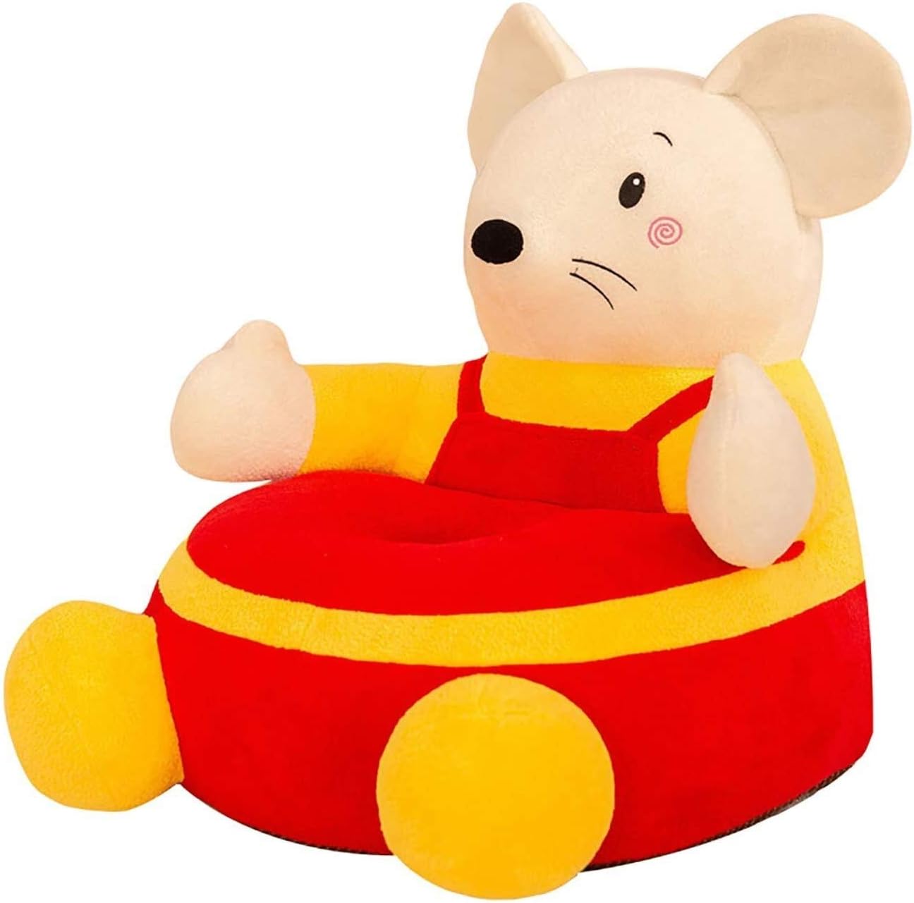 リビングルームベッドルームドールソファー、子供用ベッドルームシート、男の子用誕生日プレゼント、男子人形の贈り物客の座っている漫画座っている椅子ぬいぐるみ子供たち漫画ソファ、赤 ベビーローチェア (Co