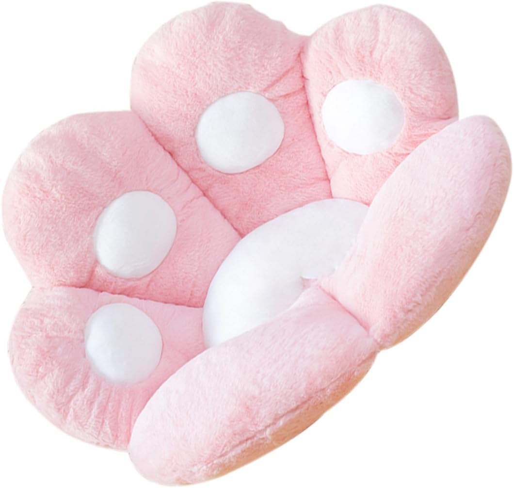 1個 猫足クッション シートクッション デスクチェアクッション キッズソファ ひじかけ ソファー かわいいクッション ロッキングチェアクッション フロアシートパッド キッズ カーシ(3)