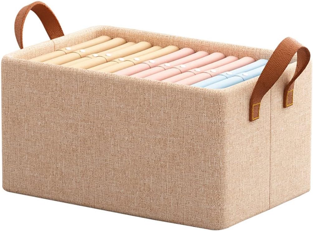 収納バスケット 収納ケース 取っ手付き 大容量 衣類収納ボックス 折りたたみ式 衣類収納ボックス おもちゃ収納 衣類収納 雑誌収納 小物収納 XS 小物入れ オフィス収納 ベージュ 衣装ケース 大容量
