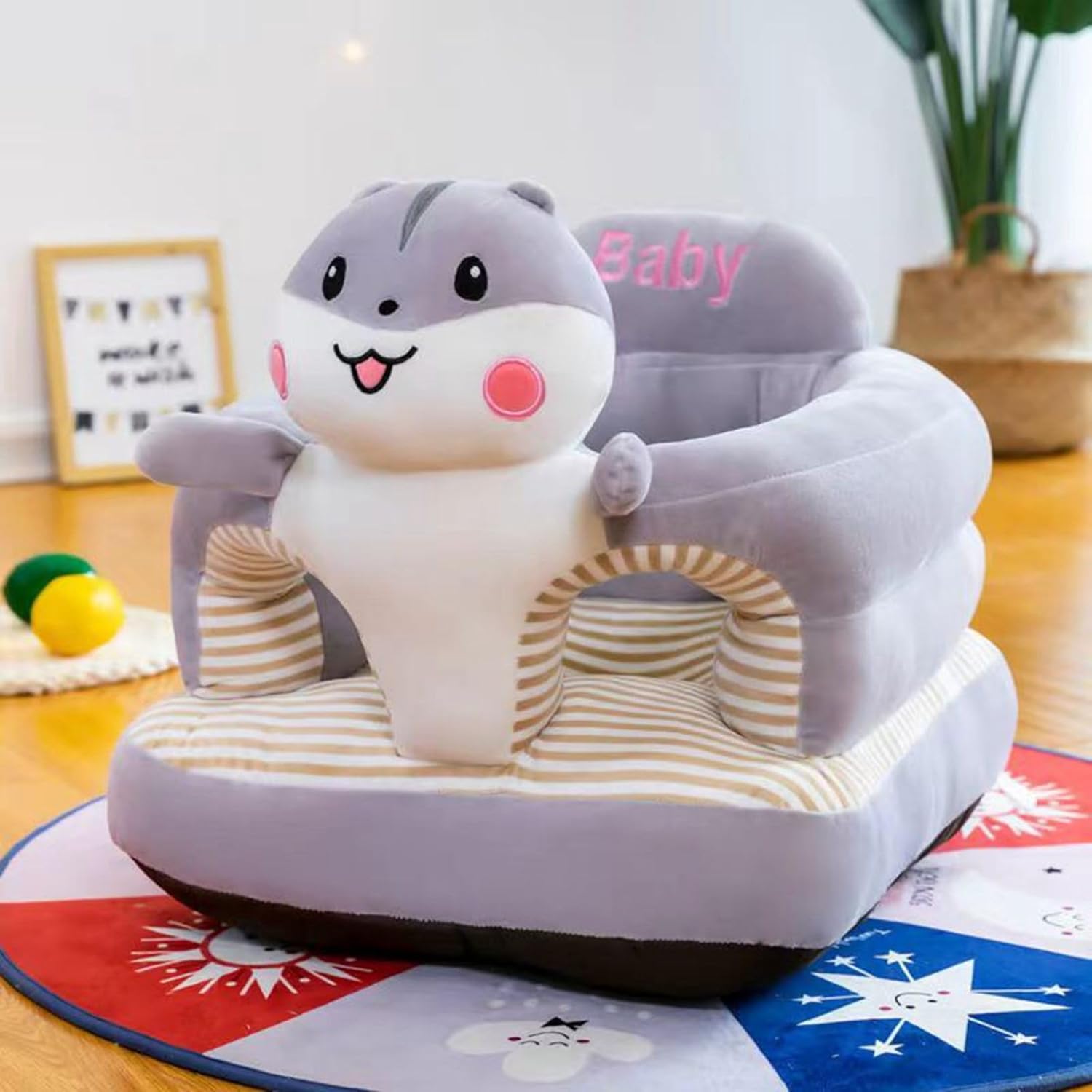 ベビーソファー お座り練習チェア お食事 猿 ペンギン キッズソファー 子供椅子 可愛い ぬいぐるみ コ..