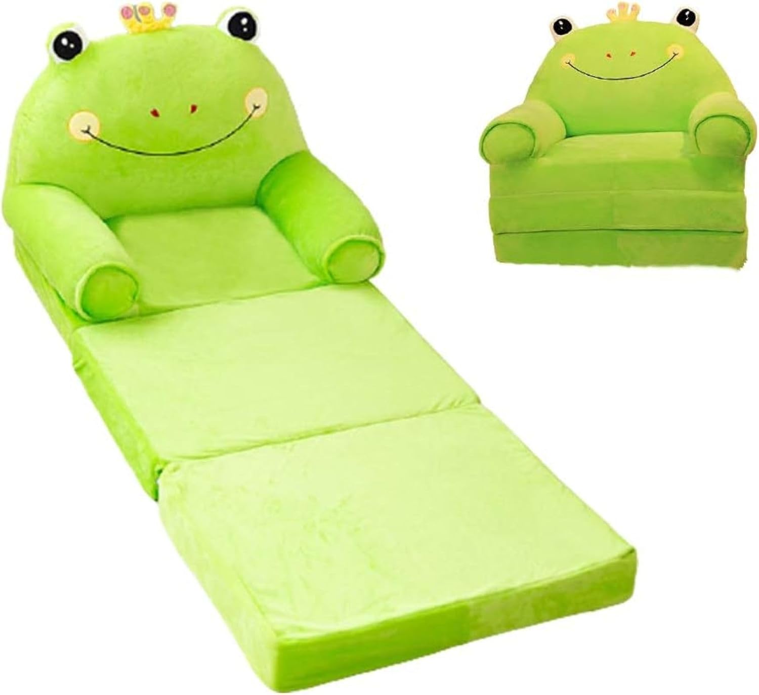 ベビーソファ 子供用ソファー キッズソファー 2way 折りたたみ ふわふわ 洗えるカバー 座椅子 出産祝い 高弾力 キッズソファーベッド プレゼント 三つ折り グリーン