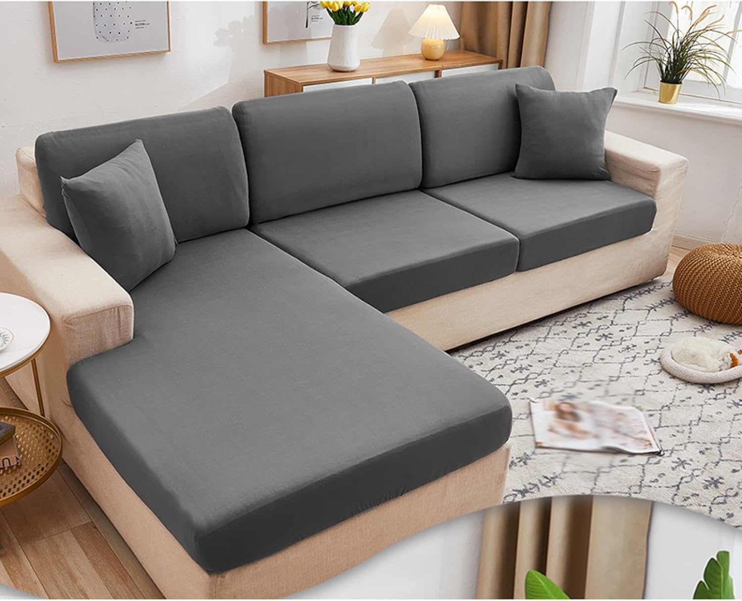 楽天大森麗萱ソファーカバー 座面カバー ソファクッションカバー 1人掛け 肘付き 無地 伸縮素材 カラー 防水機能 ストレッチ ぴったりフィット式 防水 傷防止 柔らかい 四季適用 敬老の日 お中元 母の日 父の