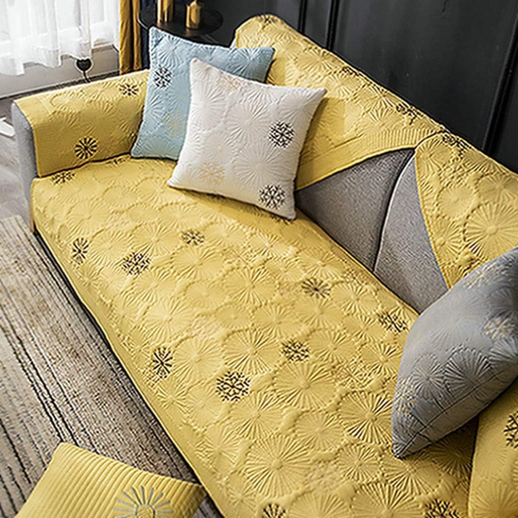 ソファーカバー3人掛け 肘あり マルチカバー 無地 クッション カバー 滑り止め 70*150cm 肘掛け 肘なし おしゃれ 柔らかい 洗い 洗濯OK 爪とぎ防止 カラー 四季兼用 レース付き 西海岸 [2]