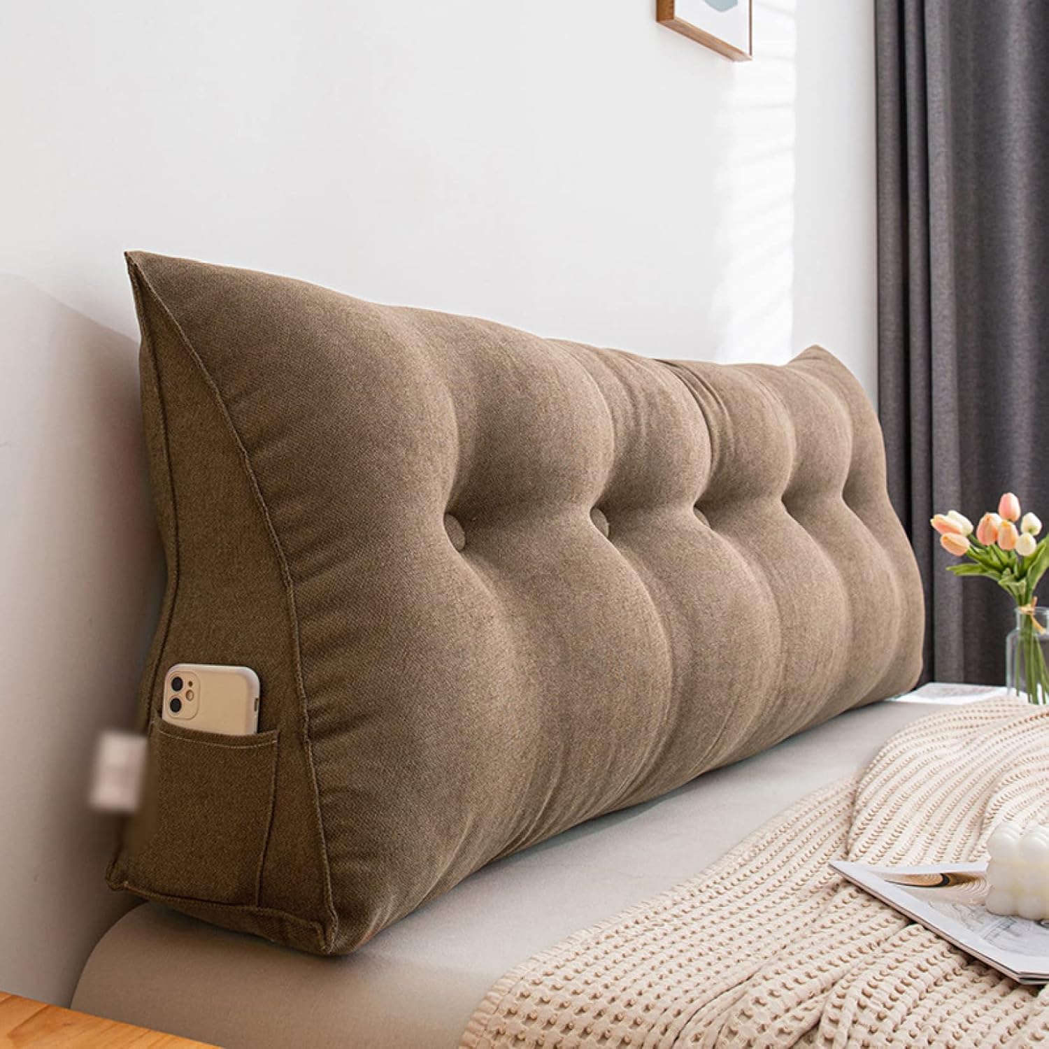 背もたれ枕 三角 読書用クッション コーヒー クッション オフィス うつぶせ 腕置き 畳ソファクッション..