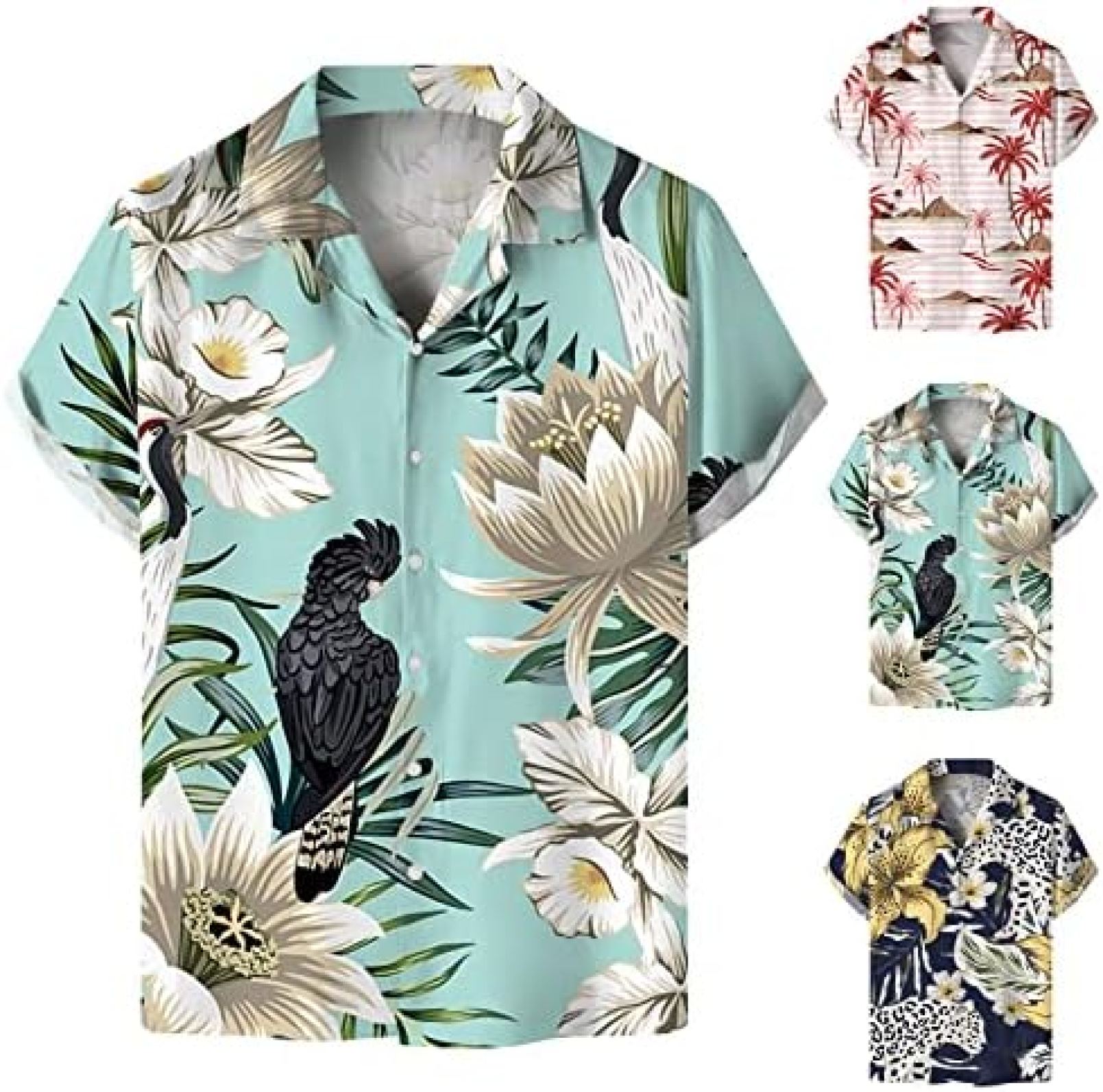 アロハシャツ メンズ 半袖 大きいサイズ 半袖シャツ カジュアル 柄シャツ シャツ オシャレ 夏 ビーチシャツ おしゃれ 和柄 薄手 夏服 海水浴 吸汗速乾 花柄 開襟シャツ トロピカル 総柄