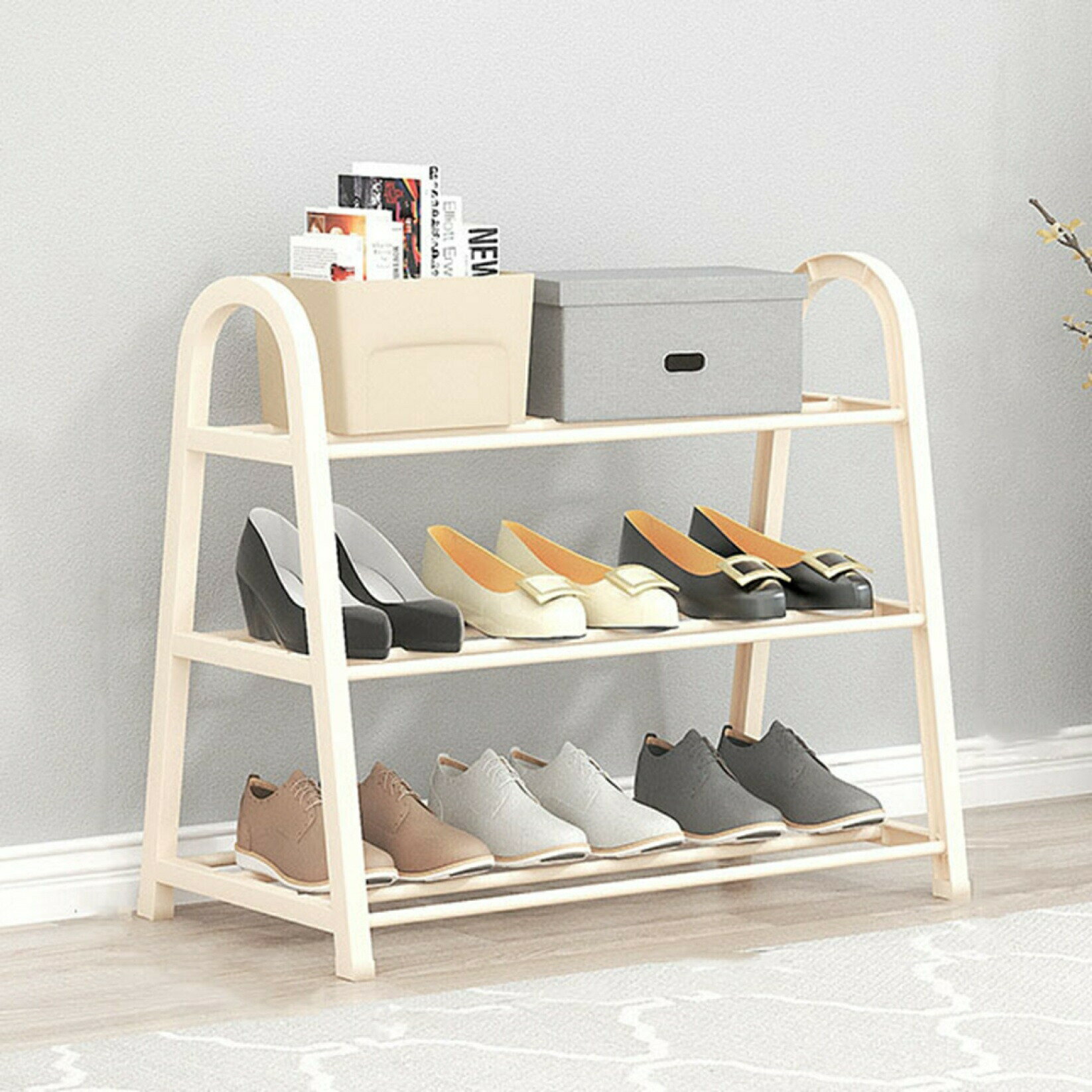 シューズラック シューズホルダー シューズ収納 据え置き型 靴置き 下駄箱 靴収納 玄関収納 大容量 ス..
