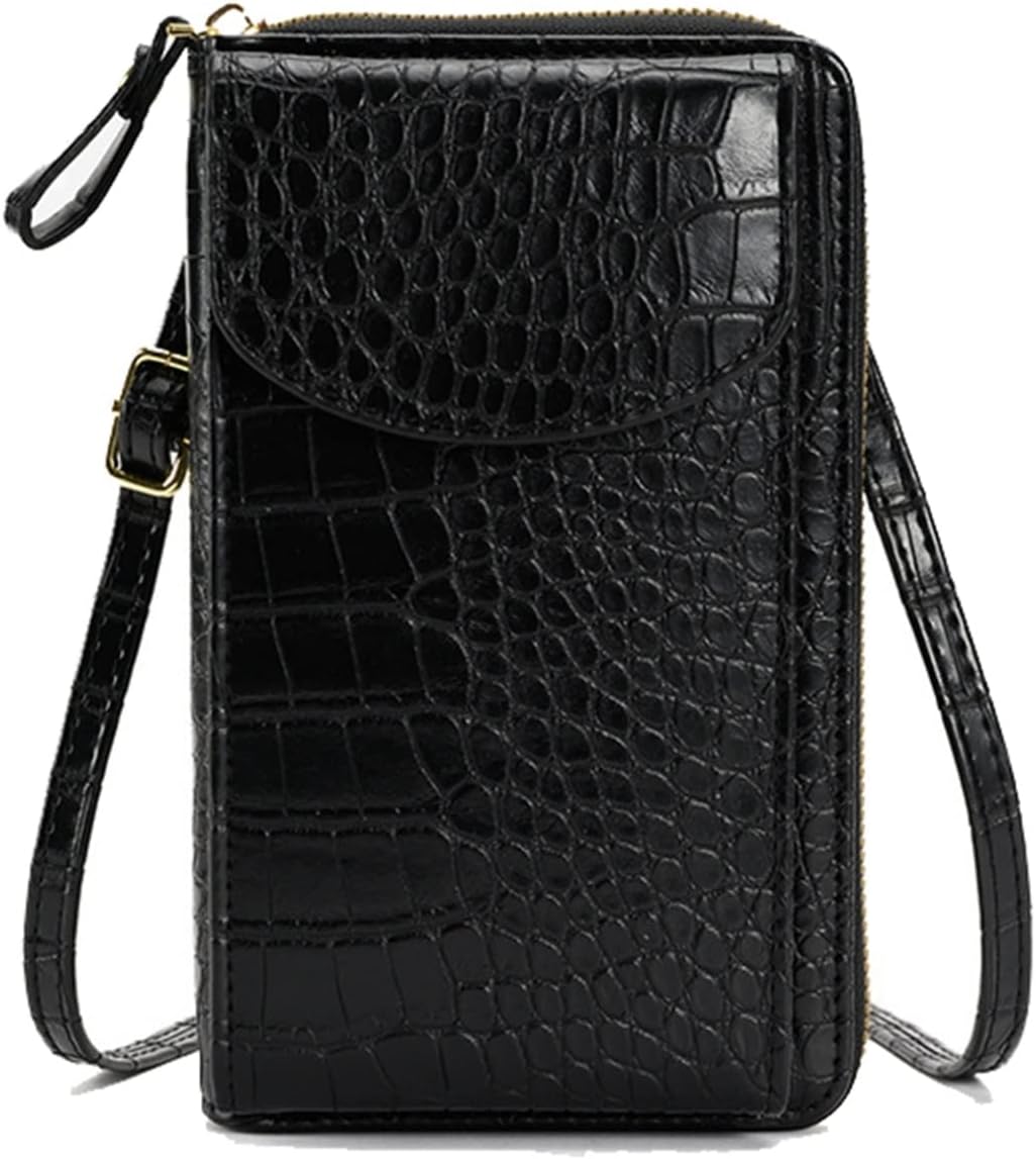 多機能 スマホポーチ レディース 財布ポシェット 人気 ショルダーバッグ 斜め掛け バッグ ミニ 携帯電話バッグ 大容量 ウォレット クロコダイル柄 ワニ柄 シンプル オシャレ ミニポーチ 肩掛け財布