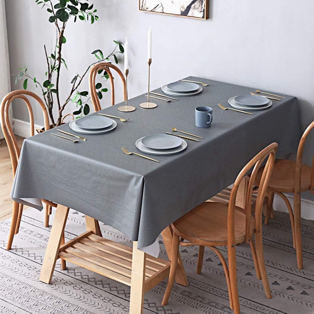 テーブルクロス 北欧INS 汚れ防止 ナチュラル シンプル ダークグレー テーブルカバー 長方形 お手入れ簡単 テーブルマット インテリア 多色選べる 無地 1...